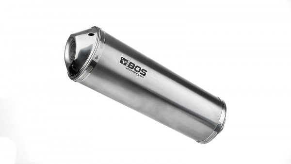 Auspuff BOS GP2 Edelstahl oval 400 mm passend für Suzuki GSF 1200 Bandit Bj 2001 bis 2003