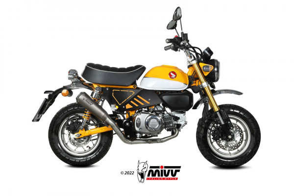 Auspuff MiVV X-M1 Titan rund KAT passend für Honda Monkey 125 Bj 2018 bis 2024