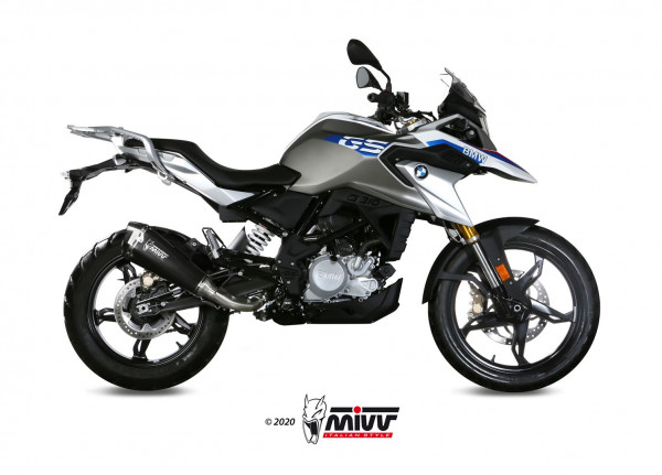 Auspuff MiVV Delta Race schwarz KAT passend für BMW G 310 GS Bj 2017 bis 2024