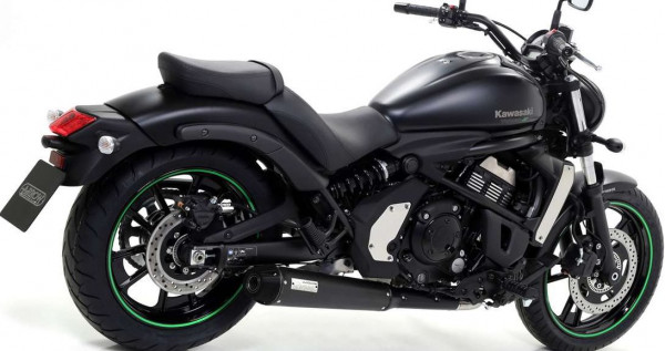 Auspuff Arrow Rebel Dark KAT Kawasaki Vulcan 650 S Bj 2017 bis 2020