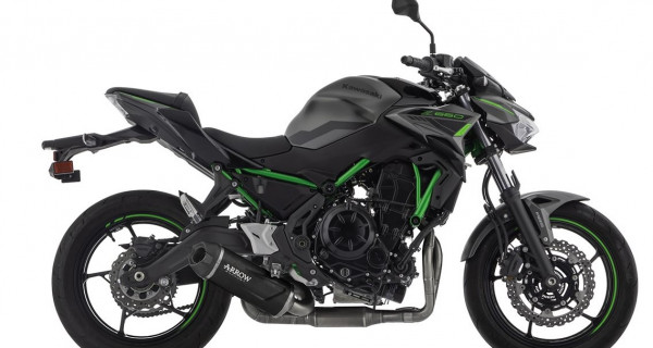 Auspuff Arrow Indy Race Evo schwarz KAT passend für Kawasaki Z 650 Ninja 650 Bj 2024 bis 2025