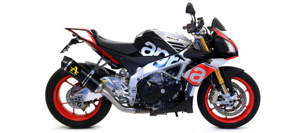 Auspuff Arrow Race Tech mit Carbonendkappe KAT Aprilia Tuono V4 1100 Bj 2015 bis 2016