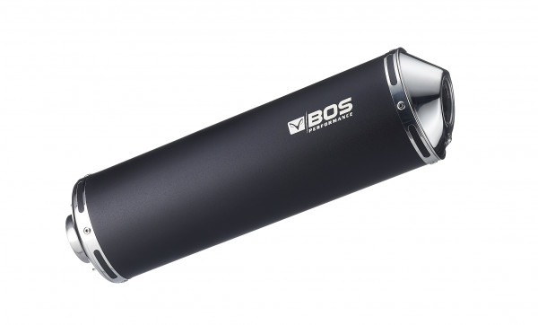 Auspuff BOS Black Edition oval passend für BMW F 650 GS Bj 2008 bis 2012