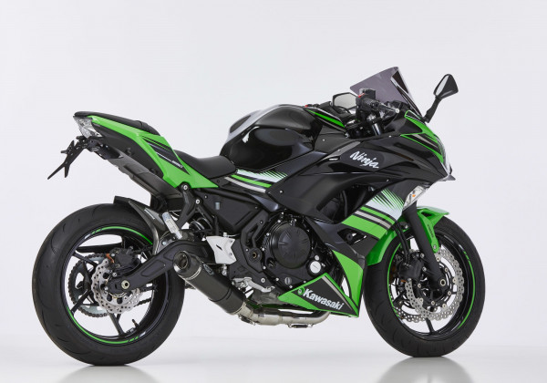 Auspuff Shark Street GP Carbon rund KAT Kawasaki Z 650 Ninja 650 Bj 2017 bis 2020