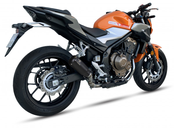 Auspuff Ixil IXRACE MK2 schwarz rund passend für Honda CB 500 F CB 500 X CBR 500 R Bj 2013 bis 2016