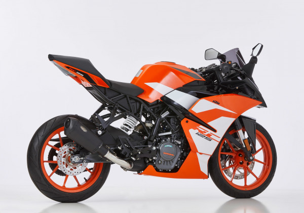 Auspuff Shark DSX 10 schwarz KTM RC 125 Bj 2017 bis 2020