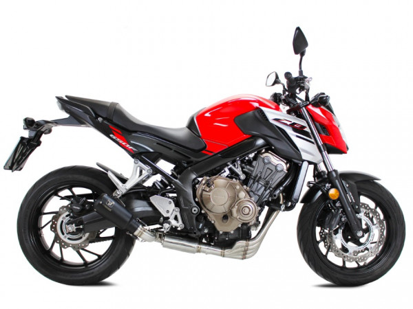 Auspuff Ixil IXRACE MK2 schwarz rund passend für Honda CB 650 F CBR 650 F Bj 2014 bis 2018