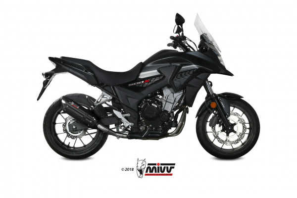 Auspuff MiVV Suono schwarz passend für Honda CB 500 X Bj 2017 bis 2020