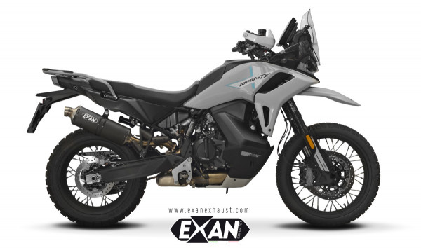 Auspuff Exan Rally schwarz passend für CF Moto 1000 MT-X Bj 2026
