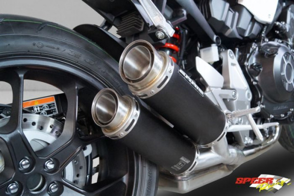 Auspuff Bodis MGPX2 schwarz rund Honda CB 1000 R Bj 2018 bis 2023