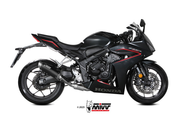 Auspuff MiVV GP Pro schwarz mit KAT passend für Honda CBR 650 R Bj 2024-2026