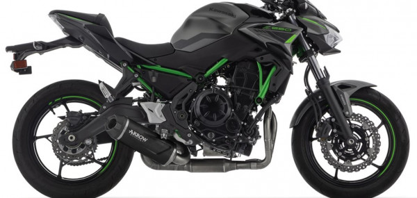 Auspuff Arrow Indy Race Evo schwarz KAT passend für Kawasaki Z 650 Ninja 650 auch 35kw Bj 2024-26