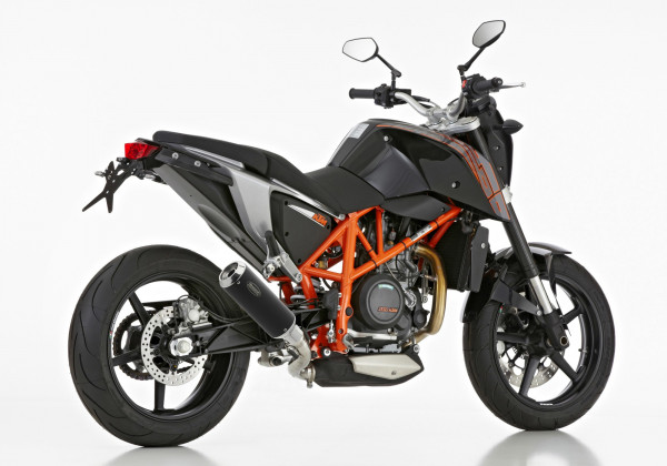 Auspuff Hurric LAP 1 schwarz rund KTM Duke 690 Bj 2012 bis 2015