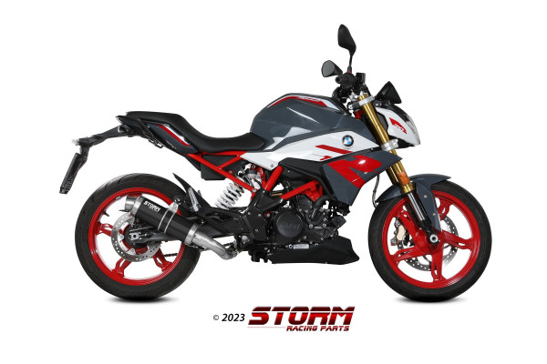 Auspuff Storm GP rund 300 mm KAT passend für BMW G 310 R Bj 2018 bis 2023
