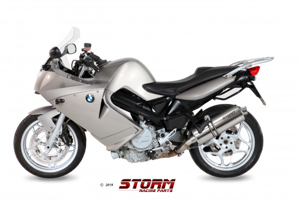 Auspuff Storm oval 400 mm KAT passend für BMW F 800 S F 800 ST Bj 2006 bis 2012