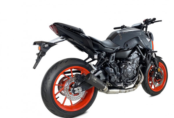 Auspuff Ixil IXRACE MK2 schwarz rund passend für Yamaha MT 07 Bj 2021 bis 2024