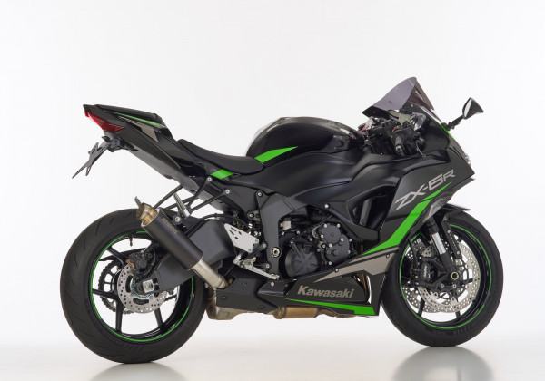 Auspuff Shark SRC 4 schwarz rund passend für Kawasaki ZX 6 R Bj 2025 bis 2026