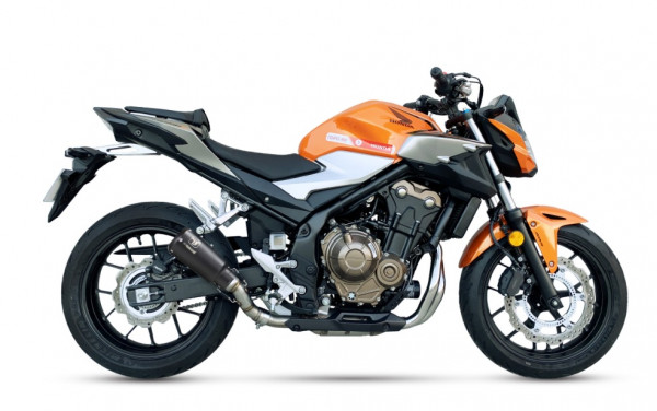 Auspuff Ixil IXRACE MK2 schwarz rund passend für Honda CB 500 F CB 500 X CBR 500 R Bj 2019 bis 2023