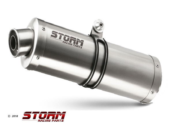 Auspuff Storm oval 400 mm passend für Kawasaki ZX 6 R Bj 1998 bis 2001