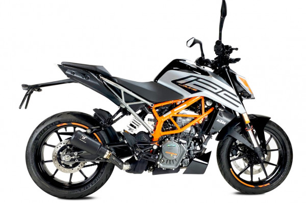 Auspuff Ixil IXRACE MK2 schwarz rund passend für KTM Duke 125 Duke 390 Bj 2021 bis 2023