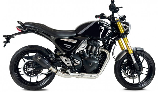 Auspuff Ixil IXRACE MK2 schwarz rund passend für Triumph Speed 400 Scrambler 400 Bj 2024 bis 2025