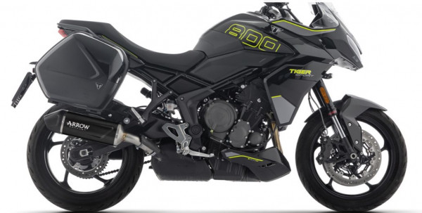 Auspuff Arrow Indy Race Evo Dark Carbonkappe passend für Triumph Tiger Sport 800 Bj 202