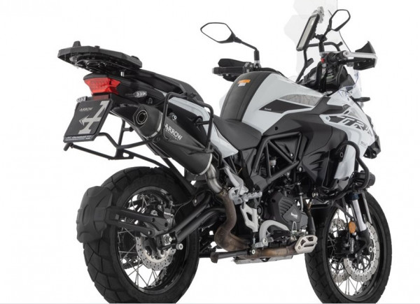 Auspuff Arrow Indy Race Evo Carbonkappe passend für Benelli TRK 502 X Bj 2021 bis 2023