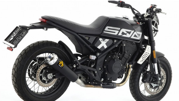 Auspuff Arrow Rebel Dark passend für Brixton Crossfire 500 X Bj 2021 bis 2024