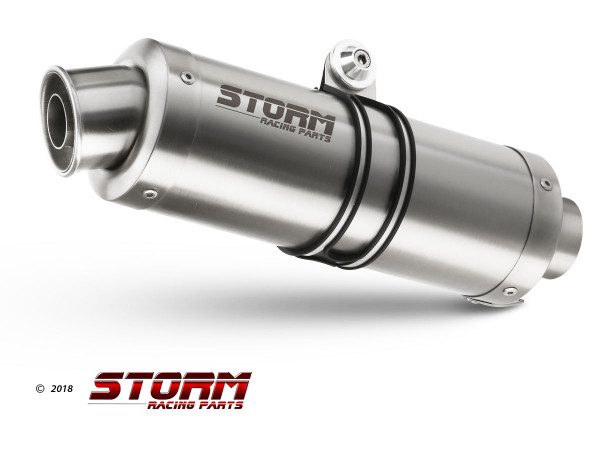 Auspuff Storm GP rund 300 mm passend für Honda CB 500 F CB 500 X Bj 2013 bis 2015
