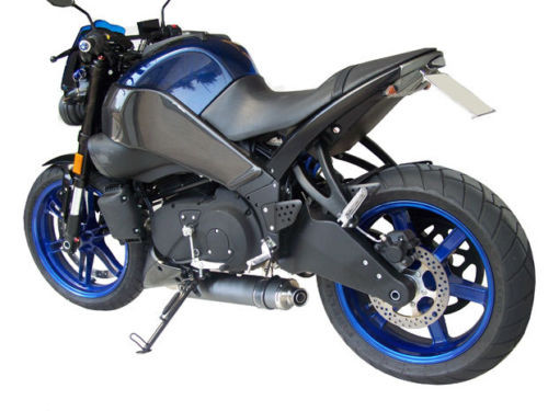 Auspuff Exan schwarz oval KAT Buell XB 12 Bj 2008 bis 2009